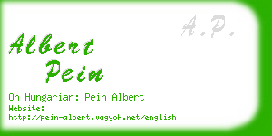 albert pein business card